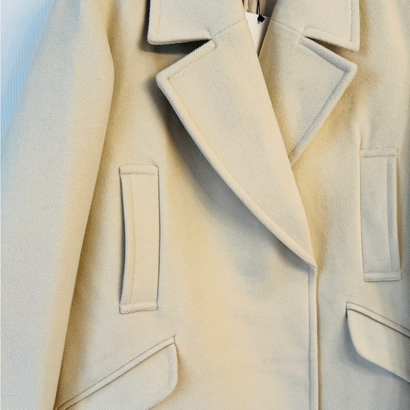 New With Tags ZARA Oversized Cream Coat - Picture 4 of 14